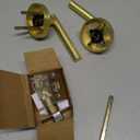 Goldenwarm 1 Pack Gold Door Handles Interior, Brushed Gold Privacy Lever Door Handle, Heavy Duty Interior Bedroom Door Lever Pack, Door Handles for Bathroom