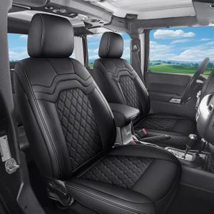 Huidasource Tacoma Seat Covers Front & Rear Full Set Black, Automotive Leather Car Seat Cushion Cover Fit for Toyota Tacoma 2016-2023 Double & Crew Cab SR SR5 Limited TRD Sport/Pro/Off Road