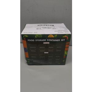 40 Piece Food Storage Containers with Lids(20 Containers & 20 Lids), BPA-Free Plastic Food Containers for Kitchen Storage and Organization, Leak Proof Meal Prep Container, Includes Labels & Pen