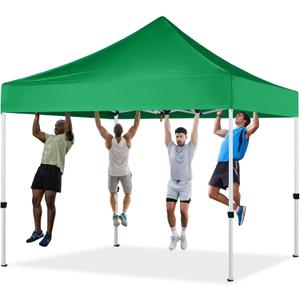 10x10 Pop Up Canopy Tent for Outdoor Commercial Instant Sun Shelter,Kelly Green