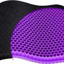 Gel Seat Cushion - Enhanced Double Thick Egg Seat Cushion with Non-Slip Cover - Office Chair Car Seat Cushion - Sciatica & Back Pain Relief - Perfect for Office Chair Car Wheelchair Travel