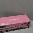 Saker Cordless Hedge Trimmer-20V Electric Shrub Trimmer Grass Shears Handheld Grass Cutter, Hedge Shear with 2 PCS Rechargeable Battery and Charger for Garden, Lawn(Pink)