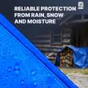 Heavy-Duty Blue Poly Tarp 4' x 6' (2-Pack) UV-Resistant, Waterproof, Weatherproof Multipurpose 5 Mil Tarp for Cars, Boats, RVs & Outdoor Use Durable Polyethylene Cover by 21 Home
