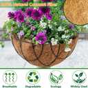 LCHUANG Coco Liners for Planters - 6 Pack 18 Inch Round Hanging Basket Liners, 100% Natural Coconut Fiber Replacement Liners for Hanging Baskets Planters Flowers, Plants, Vegetables (18'' Pack of 6)