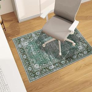 Office Chair Mat for Hardwood Floor, 48"x36" Easy Glide Computer Desk Mat Protector for Rolling Chair Under Desk Rug Nonslip Backing, Machine Wash (Modern)
