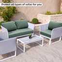 Outdoor Cushion Covers Set,8PCS Patio Furniture Couch Seat Slipcovers, Replacement for Sofa Sectional Chair(CoverOnly)