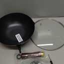 10 Inch Carbon Steel Wok For Electric, Induction and Gas Stoves (Lid and User Guide Video Included)