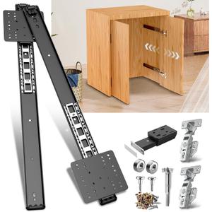 Pocket Door Slide Kit, Cabinet Door Hardware for Insert Doors