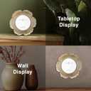 Circular Gold Floral Photo Frame / 4x4 In | For Tabletop Display | Perfect for Home Decor, Wedding, Graduation, Or Milestone Photos
