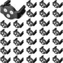 30 Pieces C9 Magnetic Christmas Light Clips Magnet Christmas Socket Clips Hooks for Sockets Roof Gutters Outside Patio Holiday Lighting (Black)