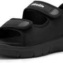 FitVille Diabetic Sandals for Men Wide Width with Arch Support, Men Diabetic Sandals Adjustable, 14M