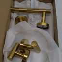 Brushed Gold Bathroom Hardware Set 5 Piece with Towel Racks for Bathroom, SUS304 Stainless Steel Bath Towel Bar Set, 24 Inch Wall Mounted Accessories Kit