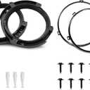 7 Inch Headlight Mount Bracket Retaining Bracket Ring kit Compatible with Wrangler JK Models 2007-2018 Front Left&Right Black