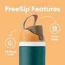 Owala FreeSip Insulated Stainless Steel Water Bottle with Straw for Sports, Travel, and School BPA-Free Sports Water Bottle, 40 oz, Surfs Edge