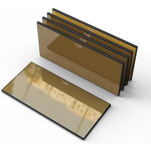 TRQWH 5pcs Welding Hardened Glass Gold Lens Shade 12 Darkening Filter Plates 2" x 4.25" HD Glass Welding Helmet Lens