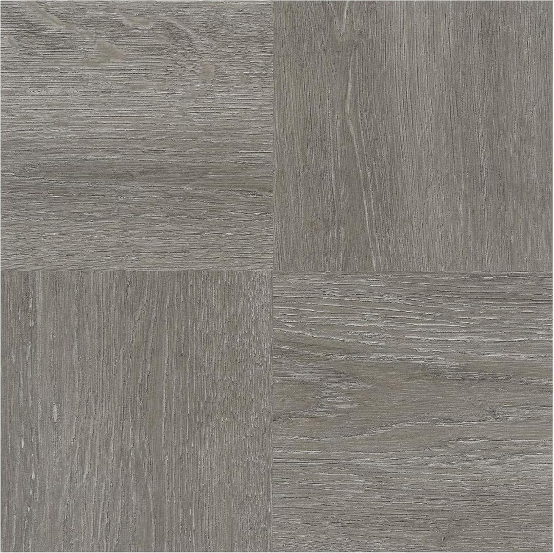 Tivoli Self Adhesive Vinyl Floor Tiles, 45 Tiles - 12" x 12", Charcoal Grey Wood - Peel & Stick, DIY Flooring for Kitchen, Dining Room, Bedrooms, Basements & Bathrooms by Achim Home Decor