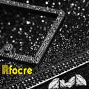 Black Bling License Plate Frames for Women Sparkly Rhinestone License Plate Frame Diamond Car License Plate Cover Glitter Bedazzled License Plate Holder 2 Pack with Bling Cup Coasters