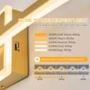 Benkut Modern LED Wall Sconce Gold Light Fixtures Over Mirror Modern Bath Wall Lighting for Bathroom, Dimmable Vanity Light for Bathroom(5CCT 23.6Inch), 24 IN