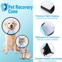 Supet Dog Cone Collar to Stop Licking, Comfortable Elizabeth Recovery Collar for Large Medium Dogs After Surgery, Soft Pet Neck Head Cone AlternativeL
