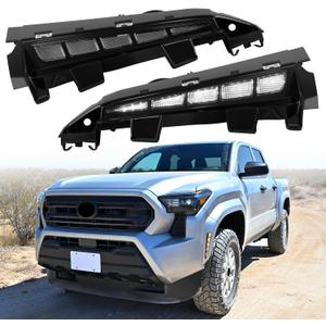 LED Front Wheel Arches Side Marker Light Fit for 2024 2025 2026 Toyota Tacoma SR/SR5, White DRL & Amber Sequential Turn Signal, Front Fender Flare DRL Lamp Kit