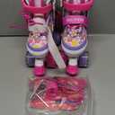 SULIFEEL Rainbow Unicorn 4 Size Adjustable Roller Skates for Girls Boys for Kids Ages 3-5 5-8 6-12 Children Skates Indoor Outdoor (Medium - Big Kid, H Floral Rose)