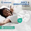 DREAMCARE King Size Sheets Set - Cooling Bed Sheets - 4pcs Set - up to 15" Deep Pocket King Sheet Set Soft & Long Lasting Cooling - 100% Fine Brushed Polyester with Side Pocket - White