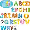 26 PCS Magnetic Letters, Cute Animal Alphabet ABC for Fridge,Uppercase Refrigerator Cute Animal Alphabet ABC for Fridge Colorful Uppercase Animals Toys Set Educational Spelling Learning Games for Kids
