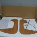 Coffee Tables Glass Small Farmhouse Coffee Table Mid-Century Modern Wood Center Table for Living Room, Walnut Transparent, 32 Inch