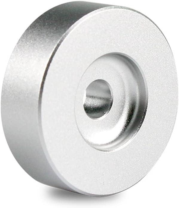 45 RPM Record Adapter 7 Inch Vinyl Record Solid Aluminum Dome 45 Adapter for Turntables (32G, Silver)