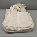 Reginary 16 Pcs Canvas Tote Bags Bulk with Outer Pocket 18 Inch Reusable Shopping Grocery Blank Tote Bag for Women Mother DIY (White)