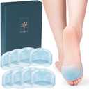 Metatarsal Pads for Women and Men, 8PCS Ball of Foot Cushions for Metatarsalgia Neuroma Mortons Pads Atrophy Burning Sensations Relieve Pain (Blue(4 Pairs))