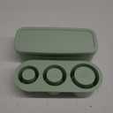 Ice Cube Tray for Tumbler Cup 30Oz-40Oz, 3 Pcs Silicone Cylinder Ice Mold with Lid and Bin for Freezer, Easy Fill and Release Ice Maker for Whiskey, Cocktail BPA-Free (Green)