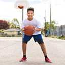 Handepo 1 Pack Youth Boys Compression Shorts with Side Pockets Performance Base Layers Athletic Underwear Workout for Kids S