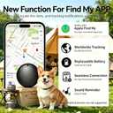 GPS Tracker for Dogs/Cats, Smart Collar with Real-Time Location - Pet Location Tracker with Holder, No Monthly Fee/No SIM Card, Works with iOS Find My, Ultra-Slim, IP68 Waterproof,Compact Design