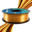 GIANTARM 3D Printer Filament, Silk Gold Pla Filament, 1Kg(2.2lbs) Spool, 1.75mm Dimension Accuracy +/- 0.03mm, 3D Printing Filament
