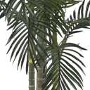 Nearly Natural 6.5ft Artificial Golden Cane Palm Tree, Lifelike Silk Indoor Palm With Three Textured Trunks Flexible Fronds Nursery Planter, Low Maintenance