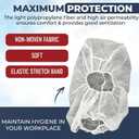 MEDICAL NATION 1000 Disposable Beard and Hair Net | Disposable Bouffant Hoods Caps, Beard Nets, Full Face Hair Nets | Unisex, Universal Size Hairnets for Food Service, Work, Cooking | White, 1000 Case