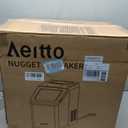 Aeitto Nugget Ice Maker Countertop, 55lbs/Day, Large Capacity Chewable Ice Maker, Rapid Ice Release in 5 Mins, Self-Cleaning with Stainless Steel Housing Ice Machine for Home Office and Party, Black