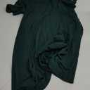Women's Casual T Shirt Dress Summer Short Sleeve Swing Dresses with Pockets (Size Large, Dark Green)