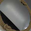 Round Hanging Mirror Nautical Rope Wall Decor for Living Room, Bedroom, Entryway Bathroom Coastal Rustic Farmhouse Decorative Wall Mirror, Beach Style Home Accent (20 Inch Round Hanging Mirror)