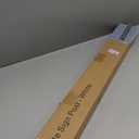 5.3ft Vinyl PVC Real Estate Sign Post, Realtor Yard Sign Post, 36" Arm Holds Up to 24" Sign - White (No Sign)