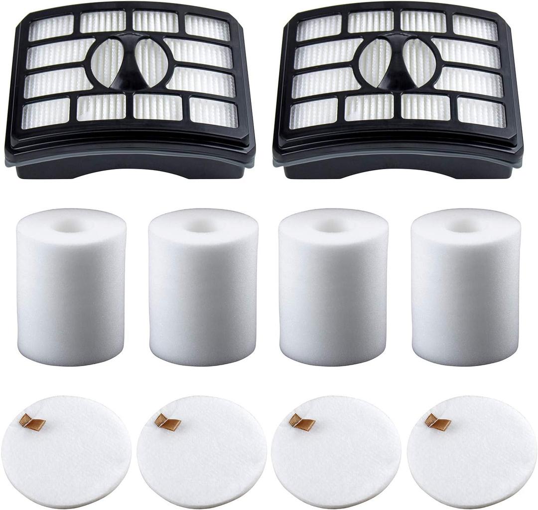 Vacuum Filter Replacement for Shark Rotator Pro Lift-Away NV500, NV501, NV502, NV503, NV505, NV510, NV520, NV552, UV560, Part # XFF500 & XHF500 (2 Post Filters + 4 Foam & Felt Filters)