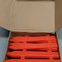 30PCS Christmas Tree Fence Red with Gold Glitter Plastic Picket Fence Gate for Pets Kids Dogs Heavy Duty Anti-Fall Indoor Outdoor Grass Lawn Decoration Fences for Home Wedding Garden Party