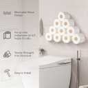 Wall Toilet Paper Holder for Extra 10 Rolls, Iron Wall Mount Toilet Roll Holder, Cloud Floating Toilet Paper Storage Rack, Metal Paper Roll Towel Holder Bathroom Decor Tissue Holder Shelf