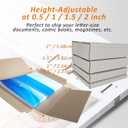 200 Pack 11 1/8" x 8 5/8" x 2" Cardboard Easy-Fold Shipping Box Mailers, Letter-Size Height Adjustable for Comics Books Photos, White (EM1182-200)