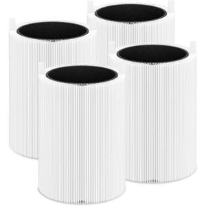411i Max Replacement Filters Compatible with Blue Pure 411i Max and 411a Max Air Cleaner Purifier, 411i Max F4MAX Particle and Activated Carbon Filter, 4 Packs