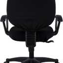 Smiry Stretch Jacquard Office Computer Chair Covers, Removable Washable Universal Desk Rotating Chair Slipcovers Protector, Seat + Backrest Cover, Black