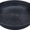 25 Inch Extra Large Planter Saucer, Extra-Deep 4.25 in Black Drip Trays for Flower Pot, Heavy Duty Drainage Tray Indoors No Holes, Plastic Plant Plate Water Catcher for Pots Base 19 20 21 22 in
