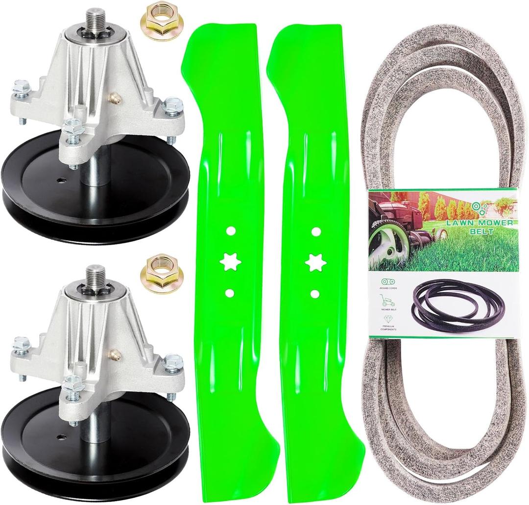 Mower Deck Rebuild Kit for 46 inch MTD CRA ftsman Troy Bilt T1900 T1600 Bro nco 13AL78KT066 Include 2 Spindle 618-06989 918-06989 2 Blade 742-04244 742-04290 1 Be lt 754-04219