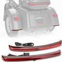 PSLER Motorcycle Rear Mudguard Blades LED Tail Light Brake Stop Running Lamp for Touring Trike Glide 2009-up